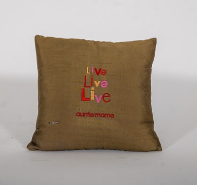 Lot 193 - A Group of Needlepoint Pillows Embroidered with Jerry Herman Musicals