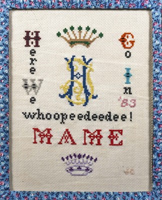Lot 193 - A Group of Needlepoint Pillows Embroidered with Jerry Herman Musicals