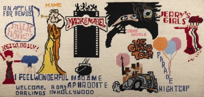 Lot 193 - A Group of Needlepoint Pillows Embroidered with Jerry Herman Musicals