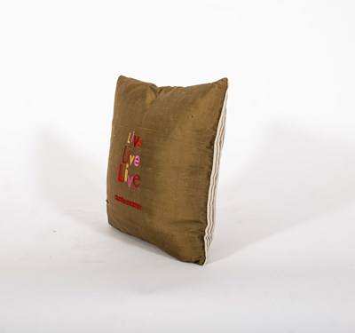 Lot 193 - A Group of Needlepoint Pillows Embroidered with Jerry Herman Musicals