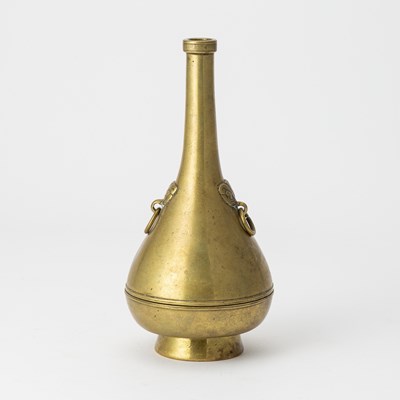 Lot 94 - An Unusual Chinese Bronze Bottle Form Incense Burner