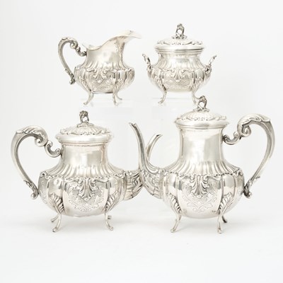 Lot 163 - Italian Silver Tea and Coffee Service
