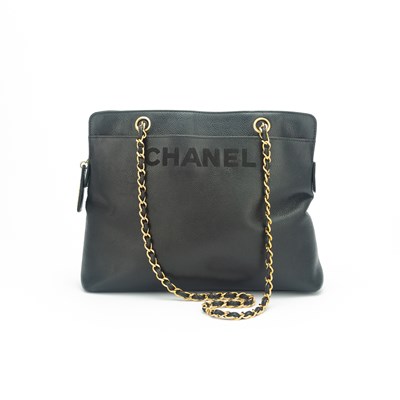 Lot 190 - Chanel Black Caviar Leather Bag