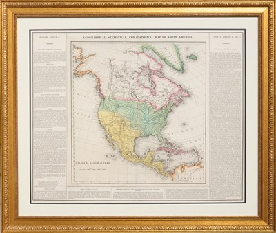 Lot 223 - A map of North America from a notable American atlas