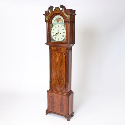 Lot 259 - George III Inlaid Mahogany Long Case Clock