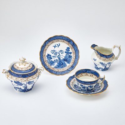 Lot 579 - Booths "Real Old Willow" Pattern Porcelain Partial Tea Service