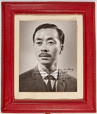 Lot 317 - An inscribed photograph from Nguyen Cao Ky to Ambassador Lodge in 1967