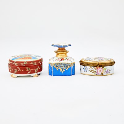 Lot 231 - Continental Gilt-Metal Mounted Porcelain Covered Box