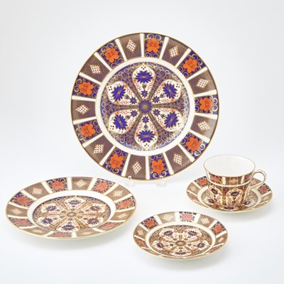 Lot 591 - Royal Crown Derby Imari Pattern Part Dinner Service
