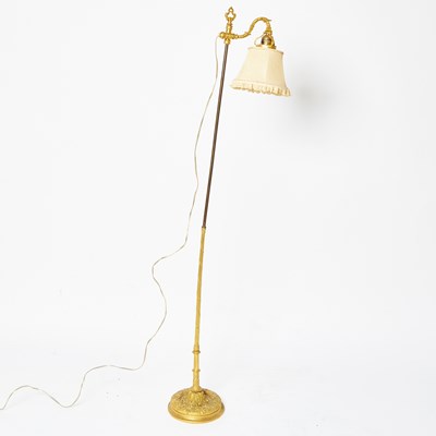 Lot 89 - Caldwell Style Parcel-Gilt Bronze and Metal Floor Lamp