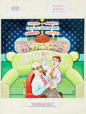 Lot 344 - MAD Fold-In - "What pervasive problem is causing more and more people to have their heads examined?"