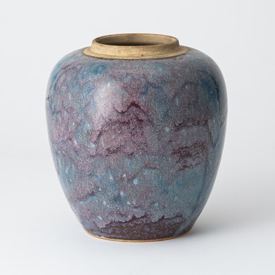 Lot 659 - A Chinese Flambe Glazed Porcelain Ginger Jar