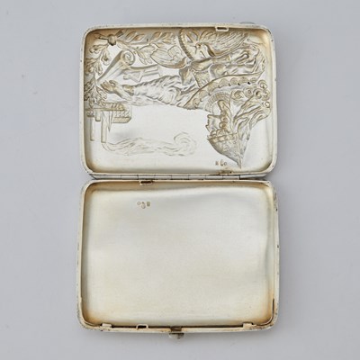 Lot 558 - Russian Silver Cigarette Case entitled "Progress" or "Commercial Russia"