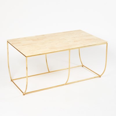 Lot 326 - Faux Stone and Gilt-Metal Low Table
