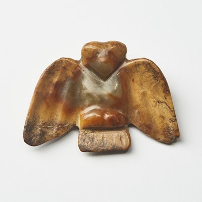 Lot 22 - A Chinese Archaistic Hongshan-Type Jade Owl Pendant