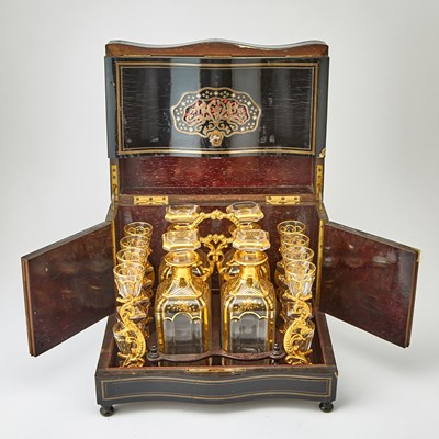 Lot 1093 - Napoleon III Ebonized Mahogany Cave à Liqueur
