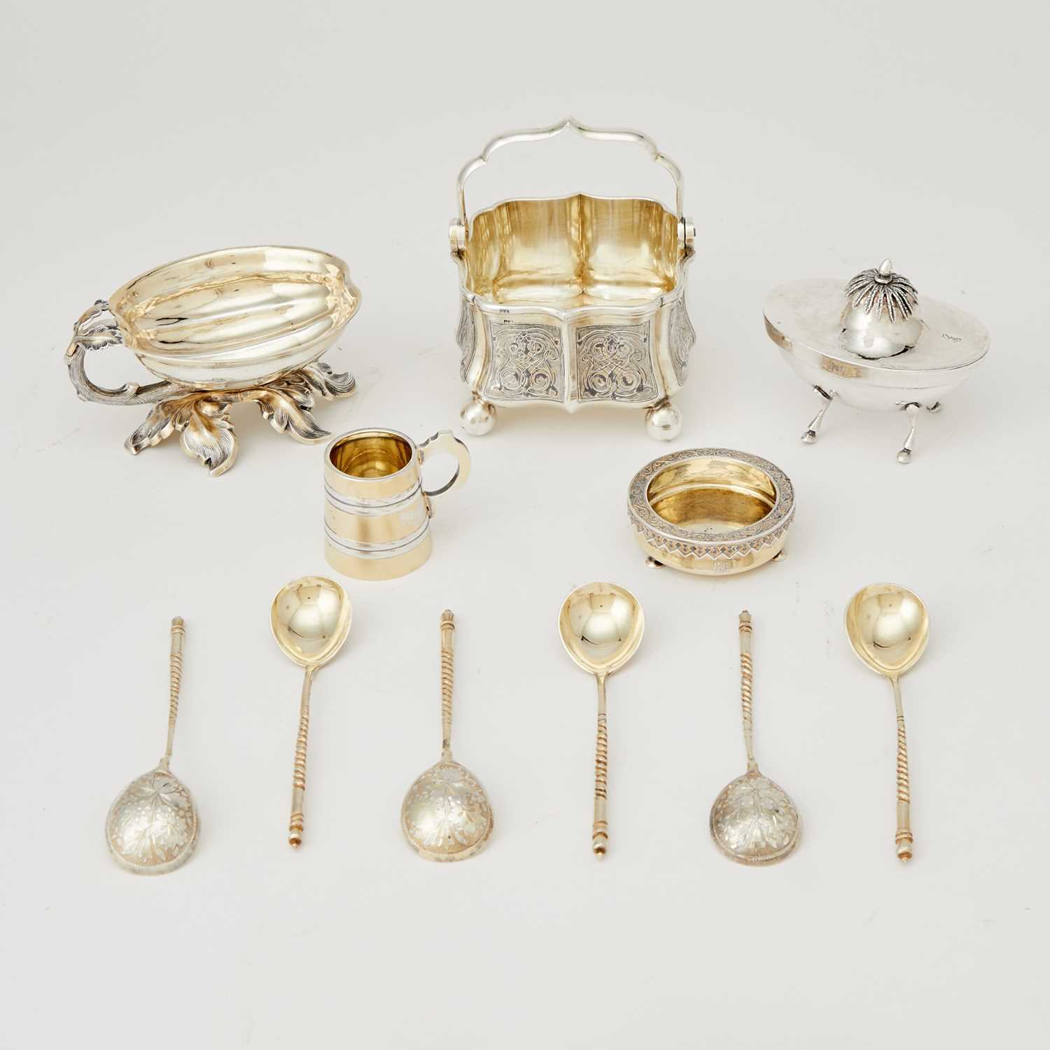 Lot 536 - Group of Russian Silver Articles
