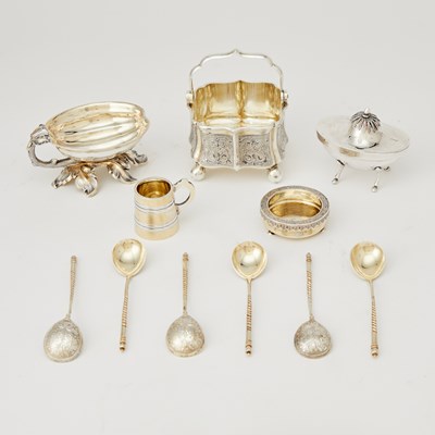 Lot 536 - Group of Russian Silver Articles