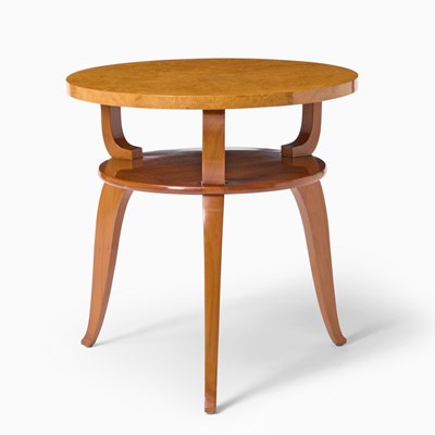 Lot 711 - Art Deco Style Ash Burlwood Occasional Table