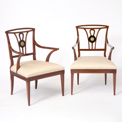 Lot 714 - Pair of Austrian Neoclassical Style Armchairs