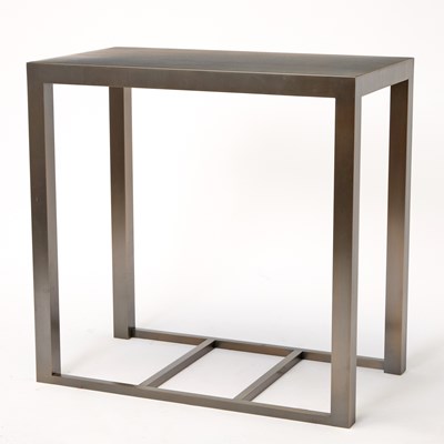 Lot 736 - Brushed Metal Console Table