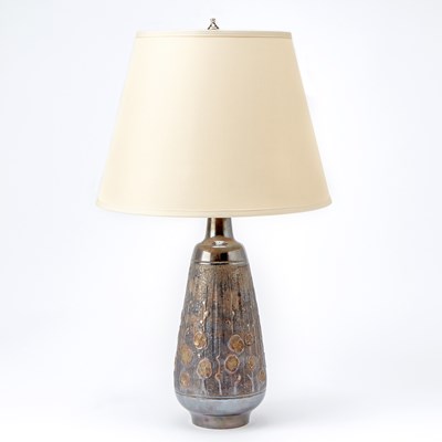 Lot 742 - Japanese Silver Vase Mounted as a Lamp