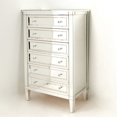 Lot 750 - Tall Mirrored Chest of Drawers