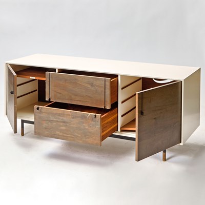 Lot 752 - Lacquer and Wood Lake Credenza by Tyler Hays for BDDW