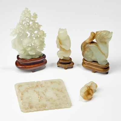 Lot 44 - Five Chinese Jade Carvings