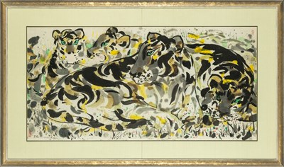 Lot 696 - A Chinese Contemporary Print by Wu Guanzhong