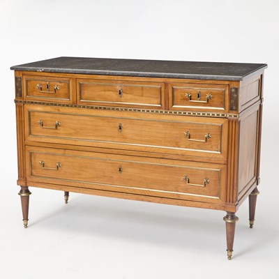 Lot 127 - Russian Brass-Mounted Fruitwood and Ebony Commode