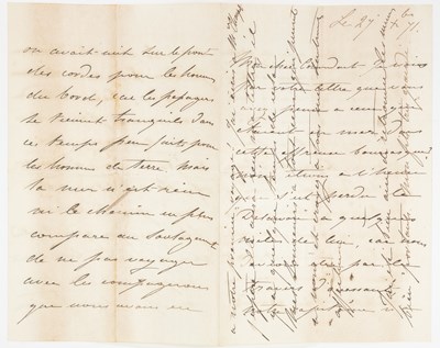 Lot 86 - A letter from the exiled Empress Eugenie, written in England soon after the Franco-Prussian War