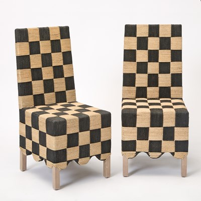 Lot 594 - Pair of Mackenzie Childs Chairs