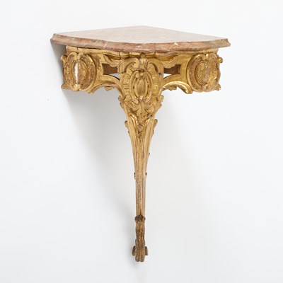 Lot 545 - Louis XV Marble Top Gilt Corner Console