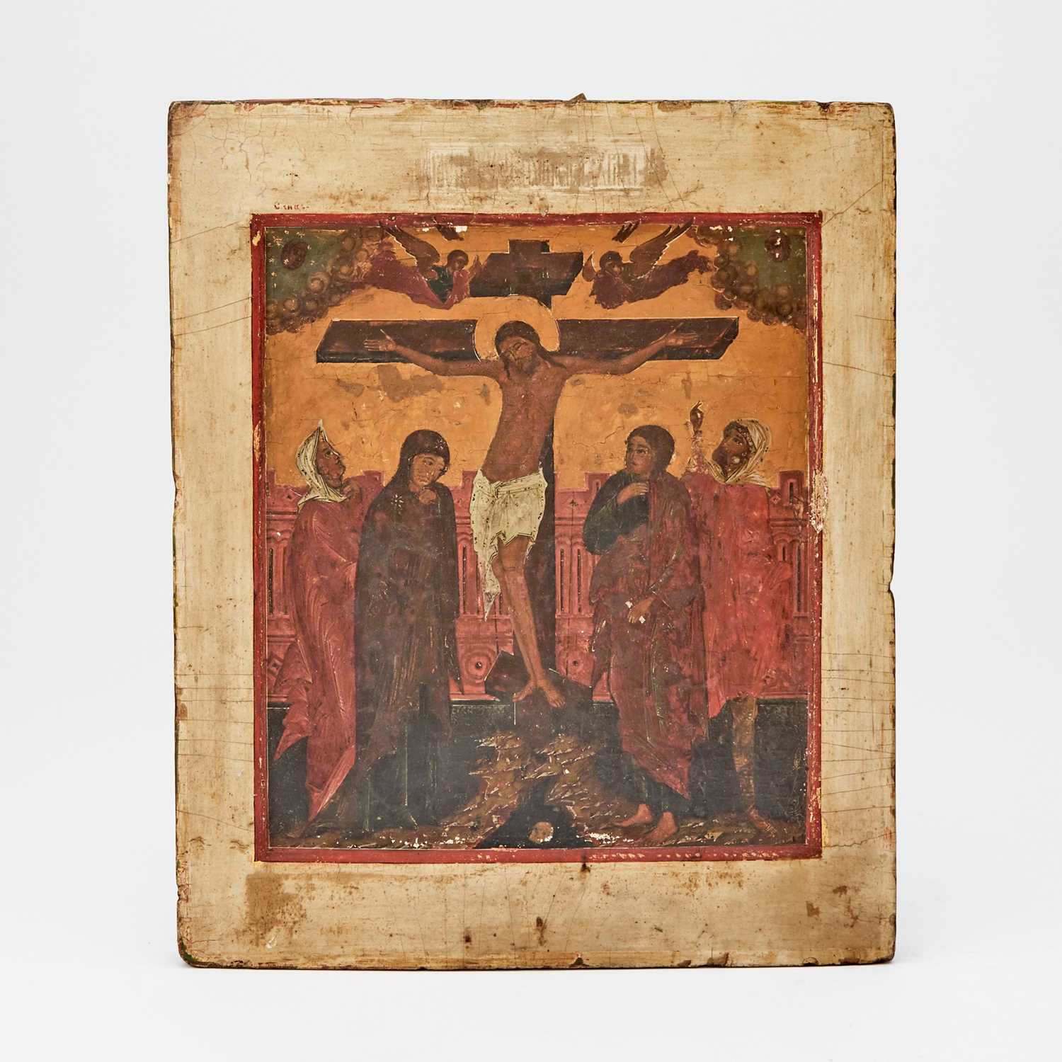 Lot 511 - Russian Icon of the Crucifixion