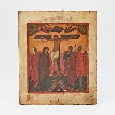 Lot 511 - Russian Icon of the Crucifixion