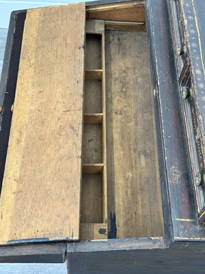 Lot 1054 - Grain Painted and Paint-decorated Pine Sewing Desk