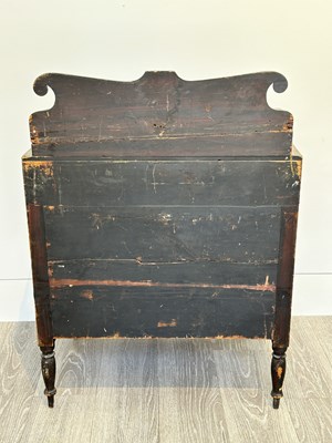 Lot 1054 - Grain Painted and Paint-decorated Pine Sewing Desk