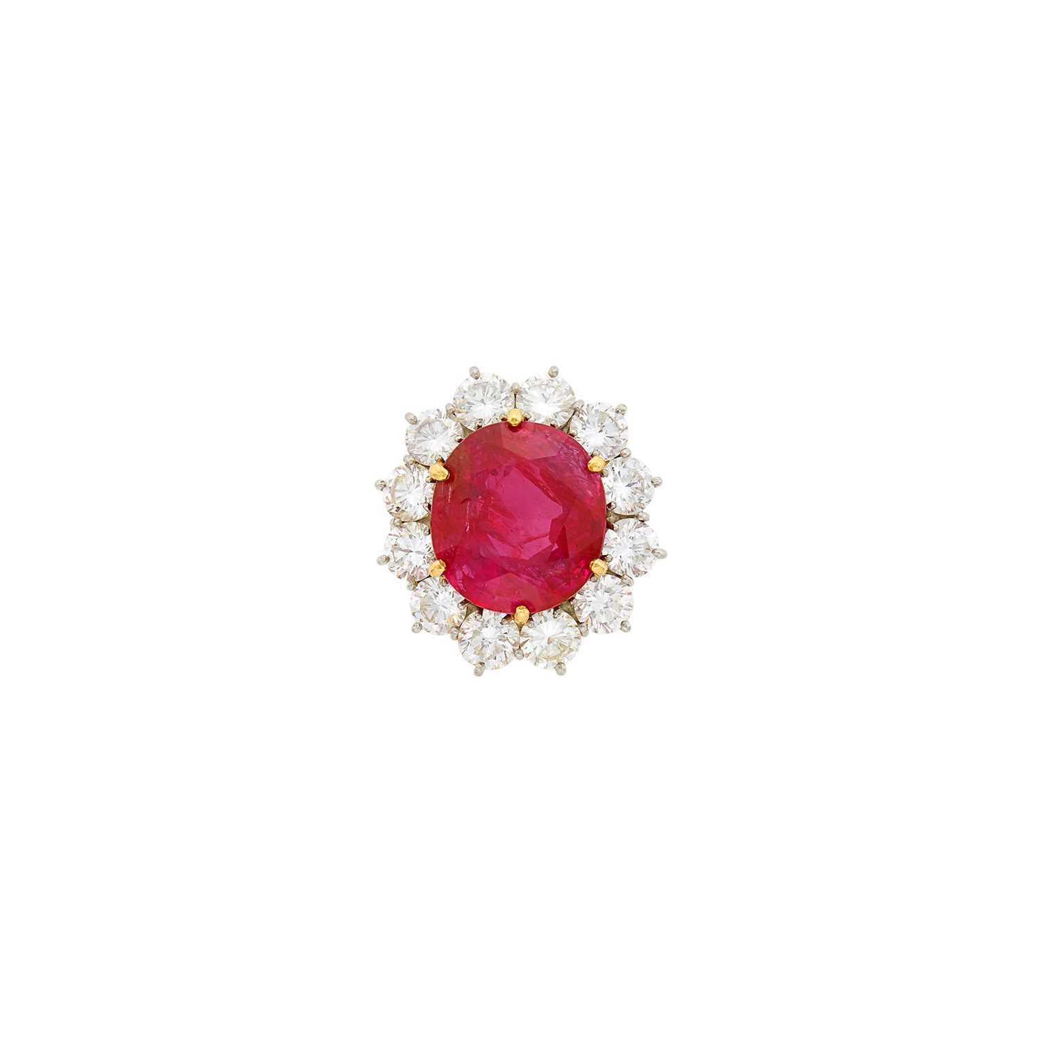 Lot 146 - Platinum, Ruby and Diamond Ring