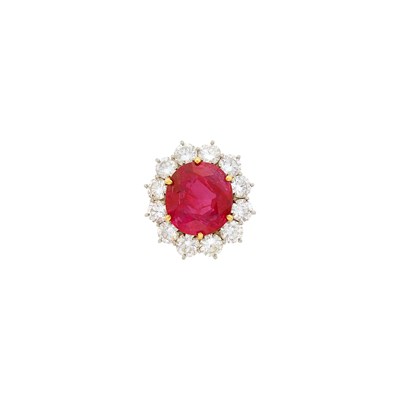 Lot 146 - Platinum, Ruby and Diamond Ring