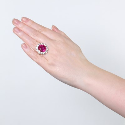 Lot 146 - Platinum, Ruby and Diamond Ring