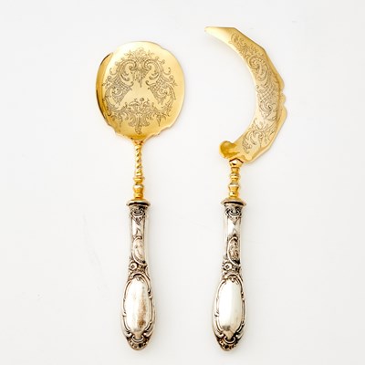 Lot 546 - Continental Silver and Parcel Gilt Flatware Service