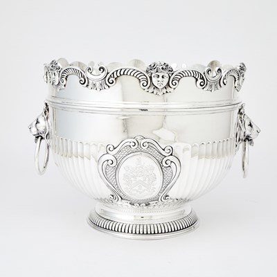 Lot 263 - Victorian Sterling Silver Monteith Centerpiece Bowl