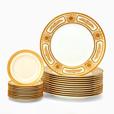 Lot 194 - Two Sets of Assorted Lenox Porcelain Gilt-Decorated Plates