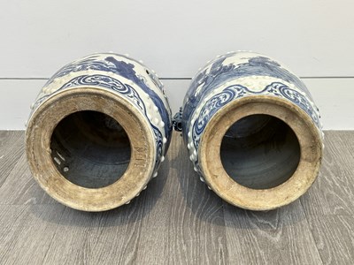 Lot 1092 - Two Blue and White Chinese Porcelain Garden Seats