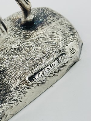 Lot 1188 - Chantry Silversmiths Ltd. Sterling Silver Horse and Jockey Sculpture