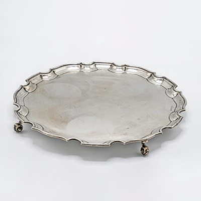 Lot 1181 - Sheffield Sterling Silver Footed Tray