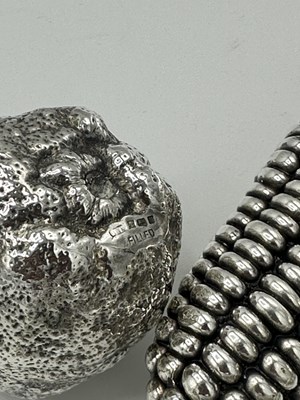 Lot 1186 - Group of English Sterling Silver Fruit and Vegetables