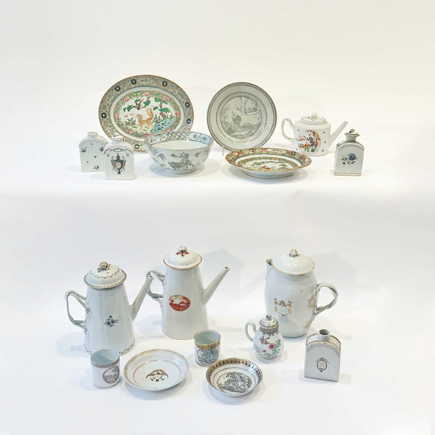 Lot 1061 - Group of Chinese Export Porcelain Table Articles