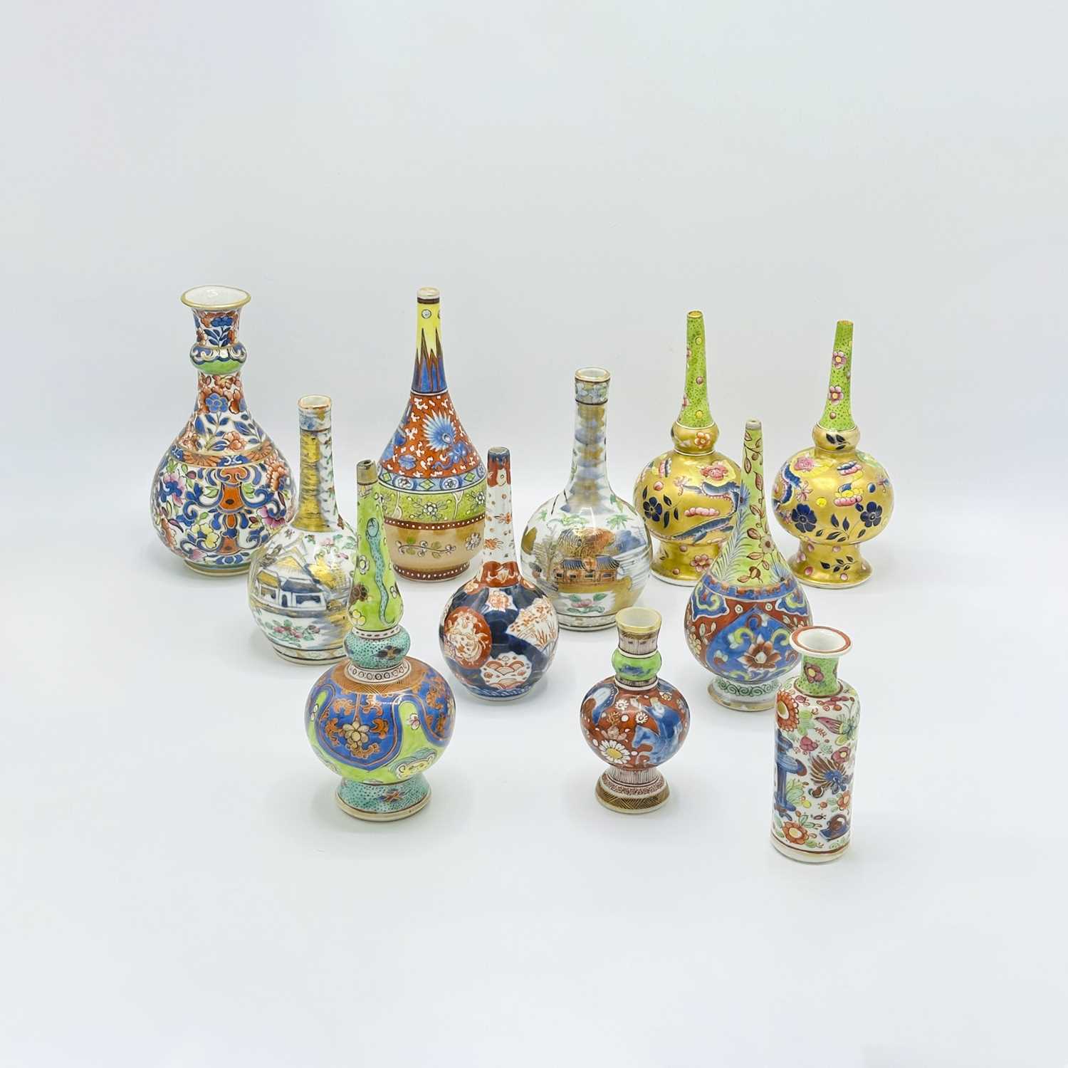 Lot 1089 - Eleven Chinese and Japanese Porcelain Vases